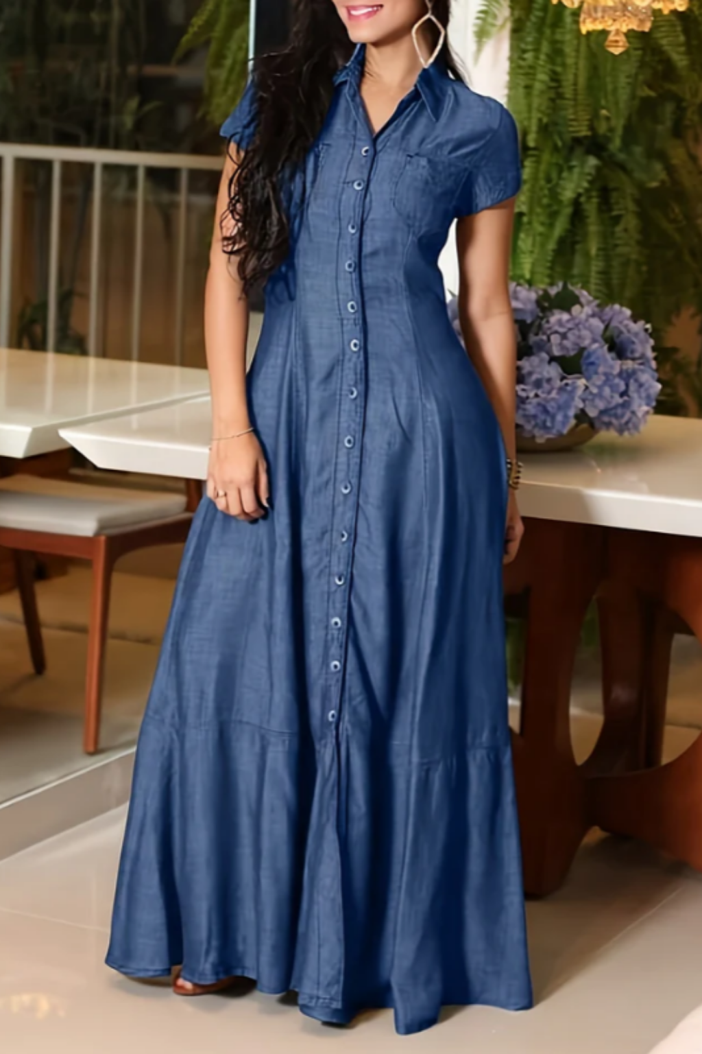 Erica | Vestido largo de denim