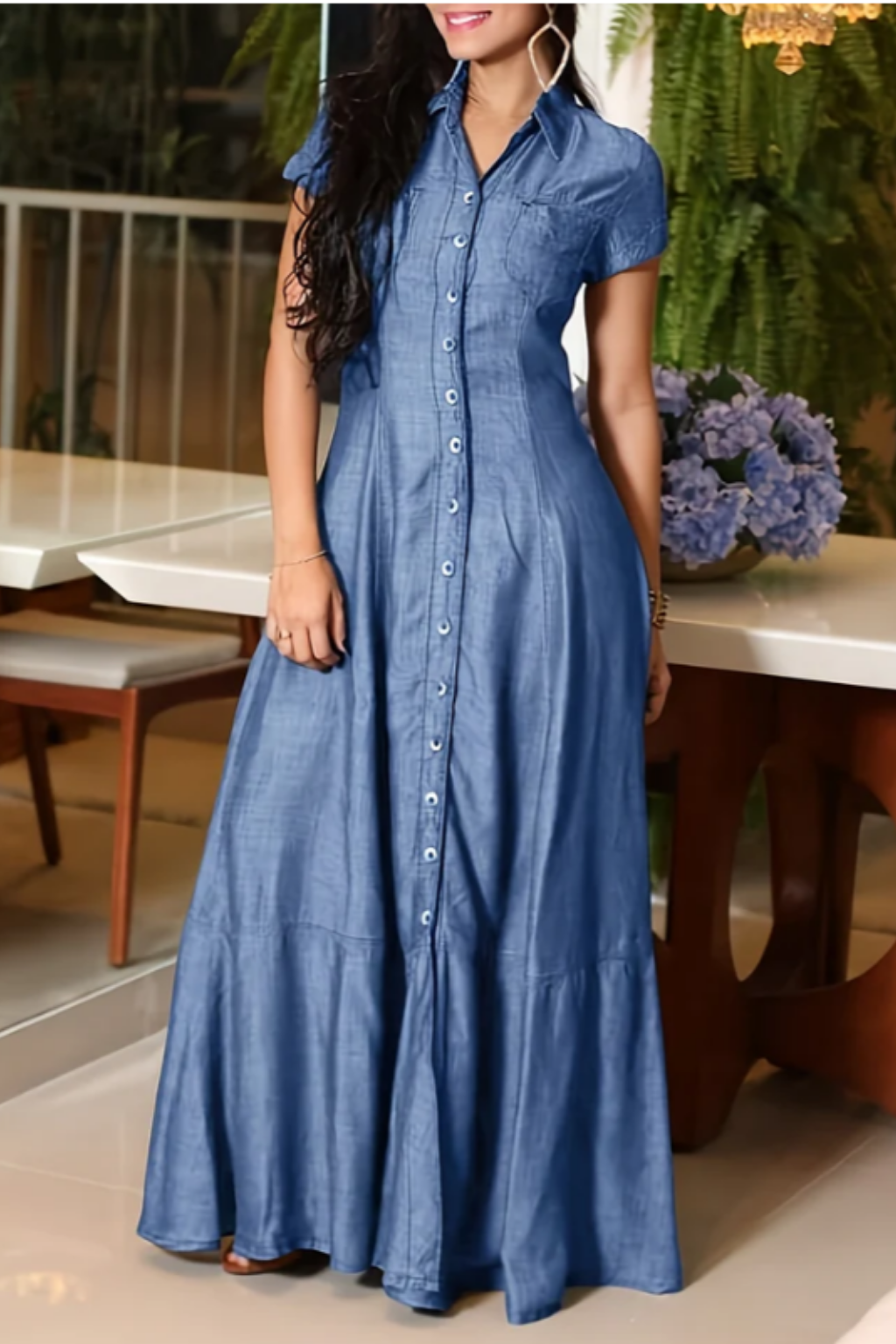 Erica | Vestido largo de denim