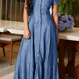 Erica | Vestido largo de denim