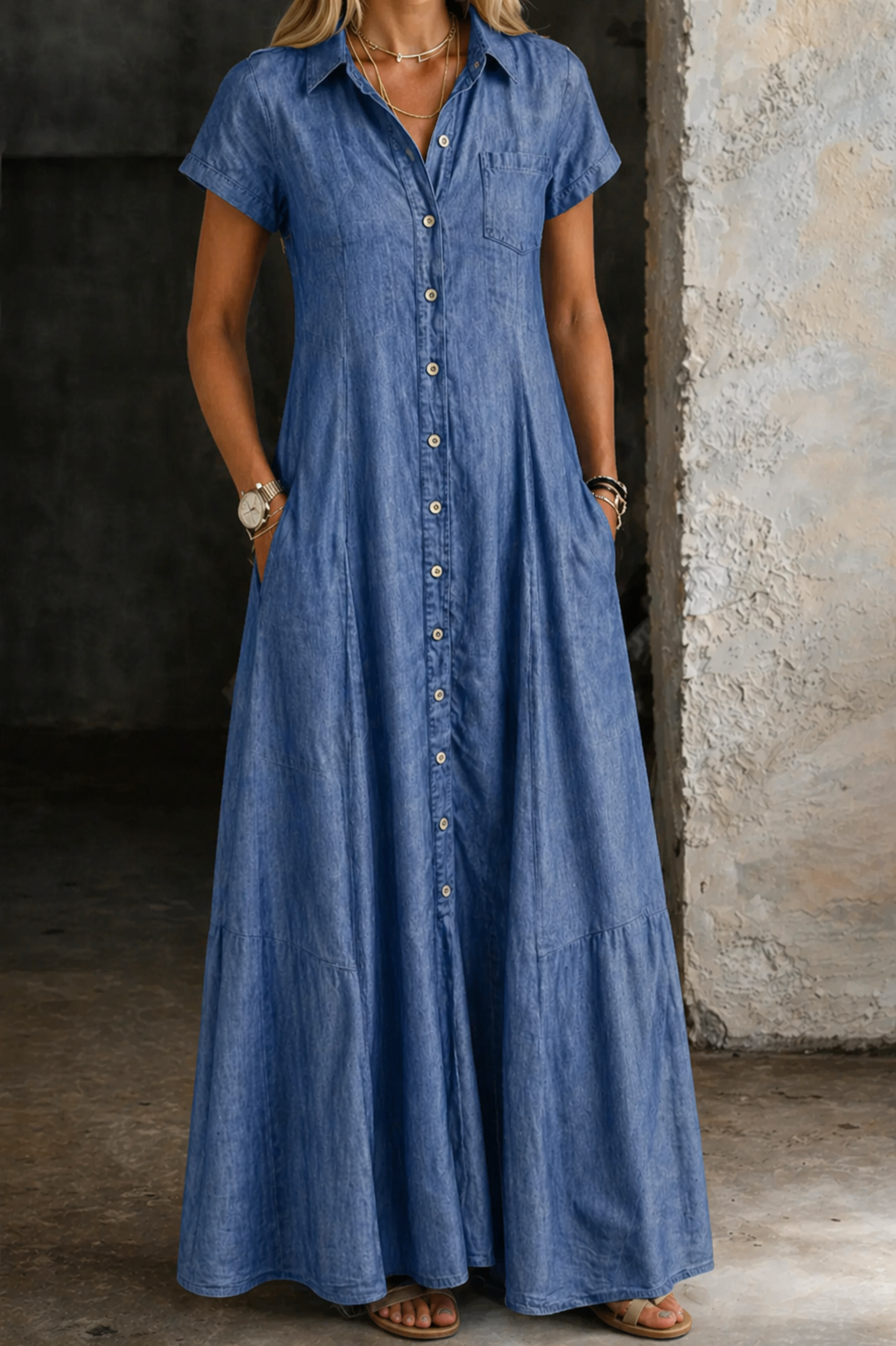Erica | Vestido largo de denim