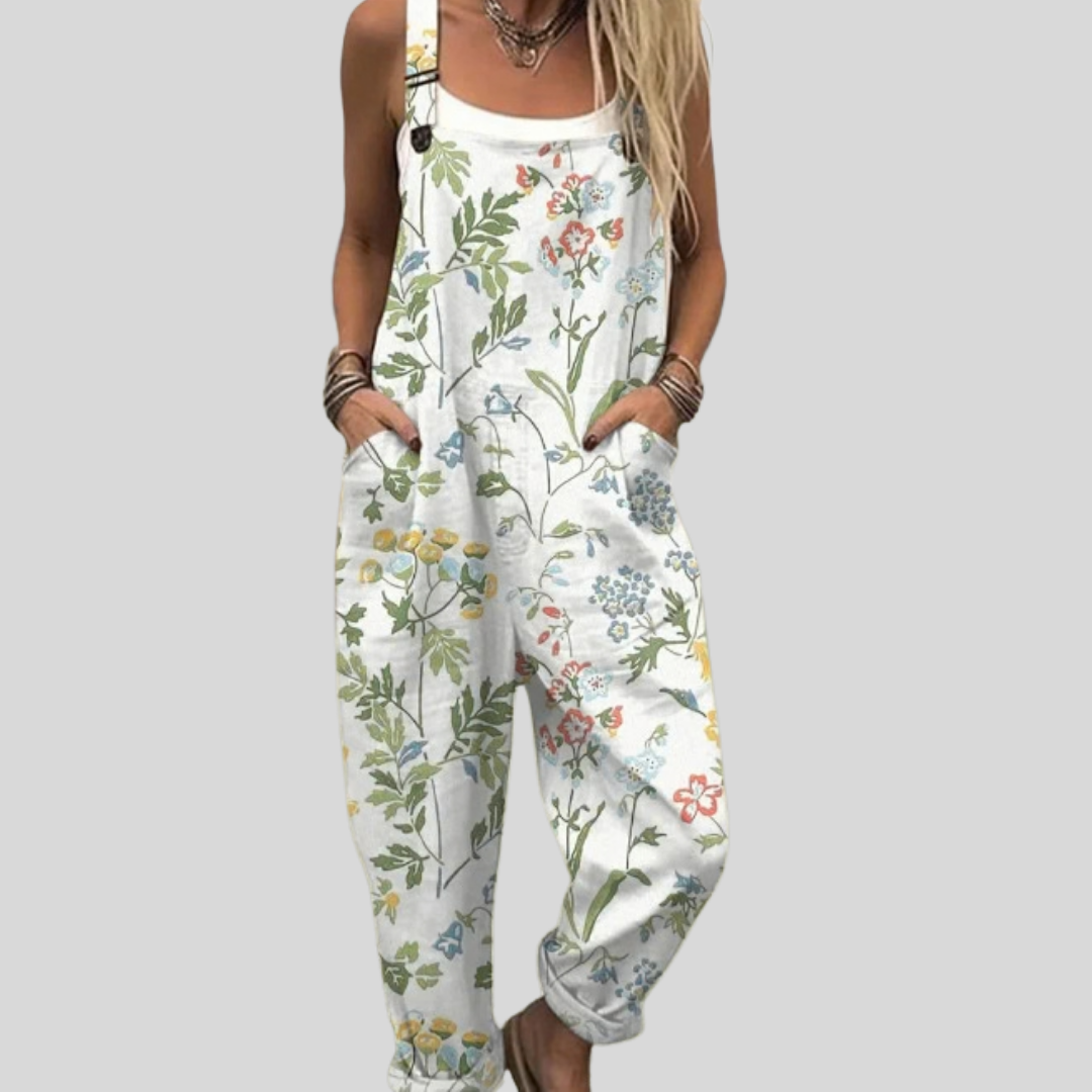Esmeralda | Peto blanco con flores silvestres