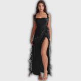 Ester | Vestido largo chic con abertura