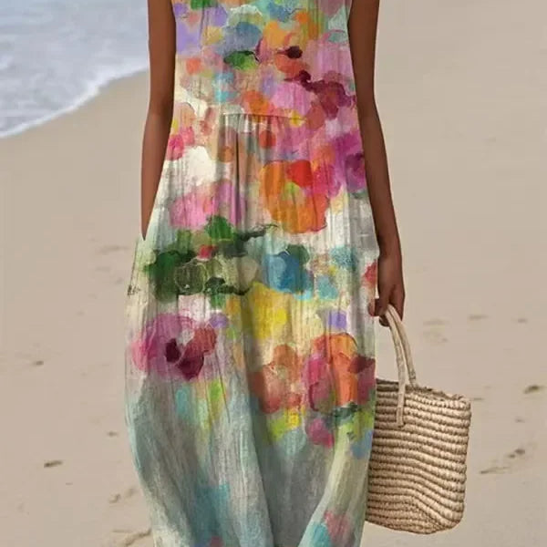 Estíbaliz | Vestido midi multicolor versátil