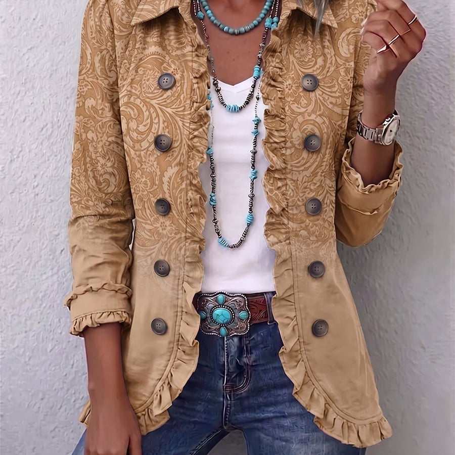 Estrella | Chaqueta con volantes y estampado western