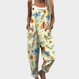 Evelia | Peto crema con flores en acuarela