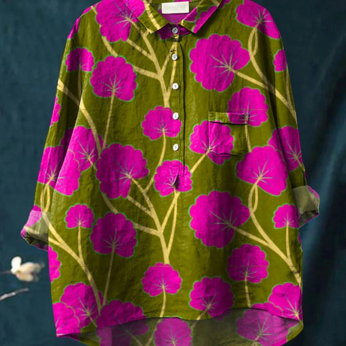 Fabiola | Blusa informal de mujer con estampado floral vintage