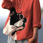 Flavia | Blusa informal con adorable estampado de bulldog