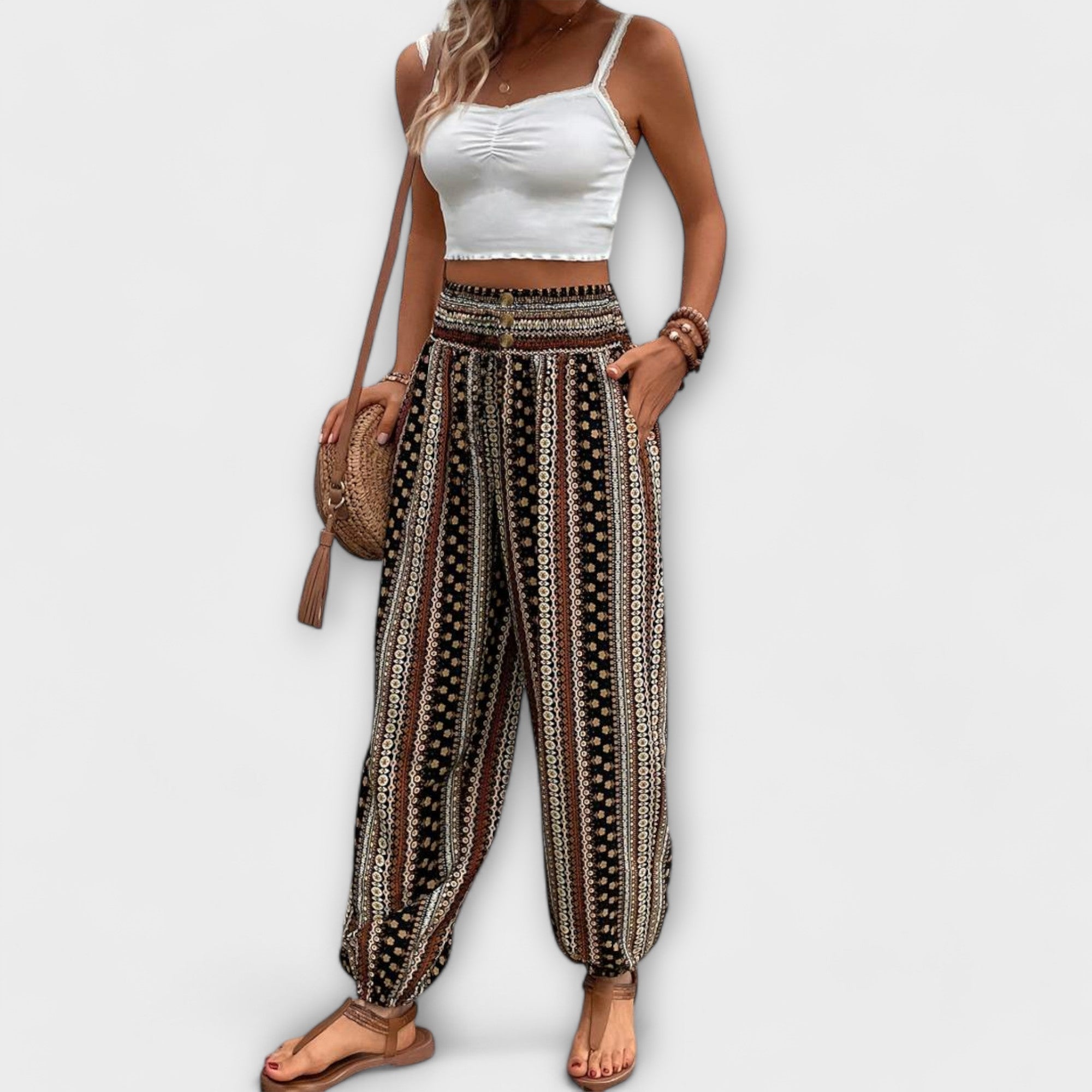 Florencia | Pantalón con estampado étnico