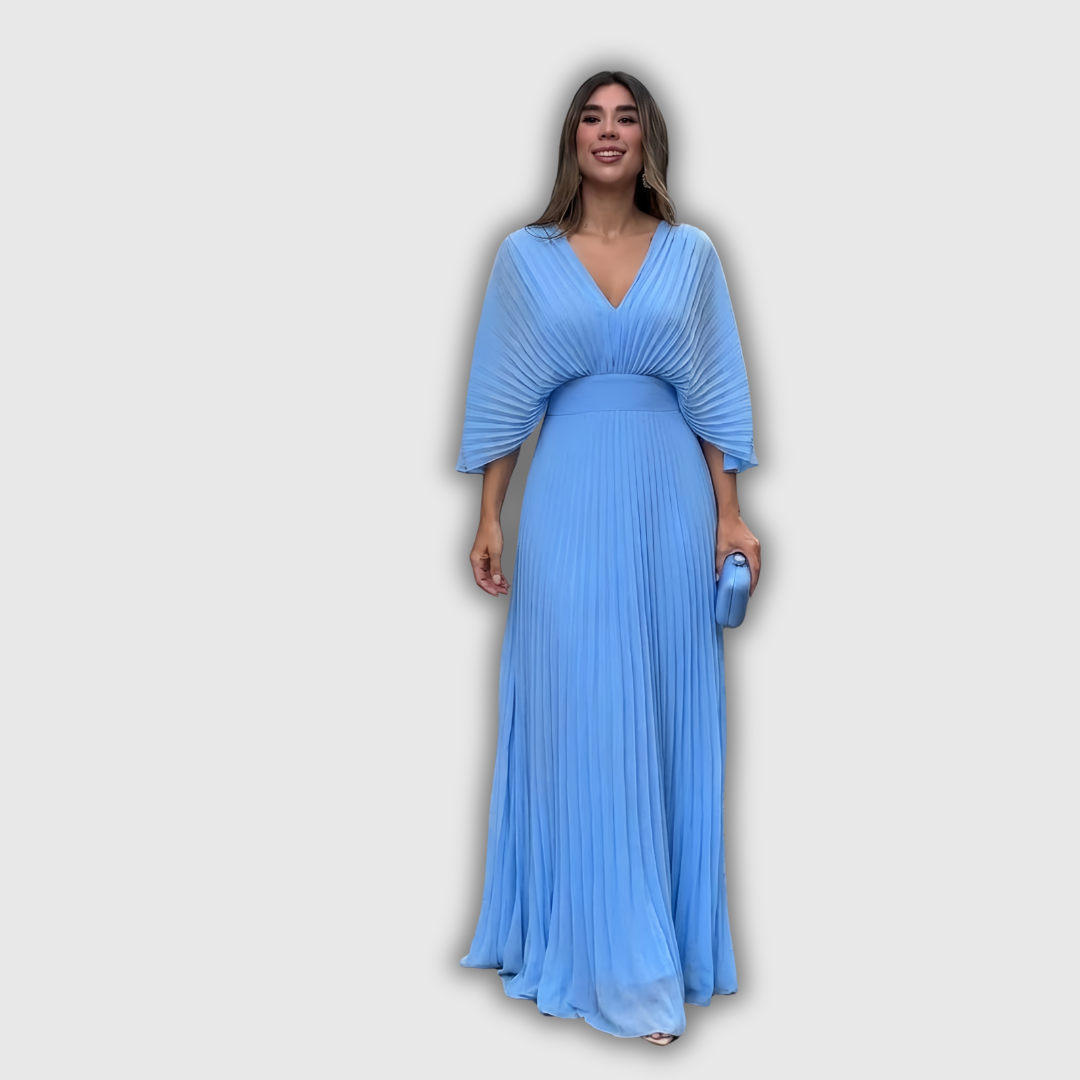 Francisca | Vestido largo plisado lleno de elegancia