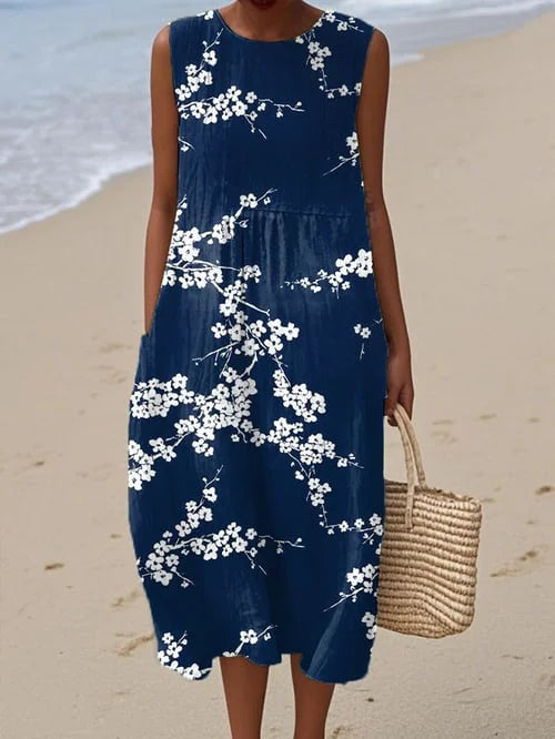 Georgina | Vestido midi elegante con estampado floral