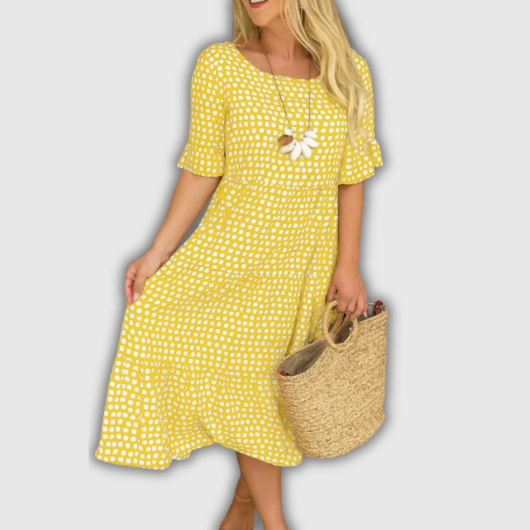 Gisela Esperanza | Vestido midi de manga corta