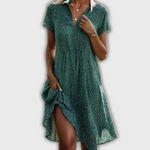 Gloria | Vestido midi de manga corta para mujer