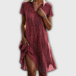 Gloria | Vestido midi de manga corta para mujer