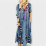 Graciela | Vestido largo boho de lino