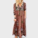 Graciela | Vestido largo boho de lino