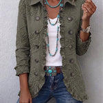 Guadalupe | Chaqueta bohemia con bordado floral y volantes