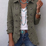 Guadalupe | Chaqueta bohemia con bordado floral y volantes