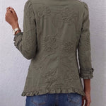 Guadalupe | Chaqueta bohemia con bordado floral y volantes