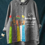Haizea | Blusa de mujer con estampado bohemio Peace