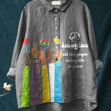 Haizea | Blusa de mujer con estampado bohemio Peace
