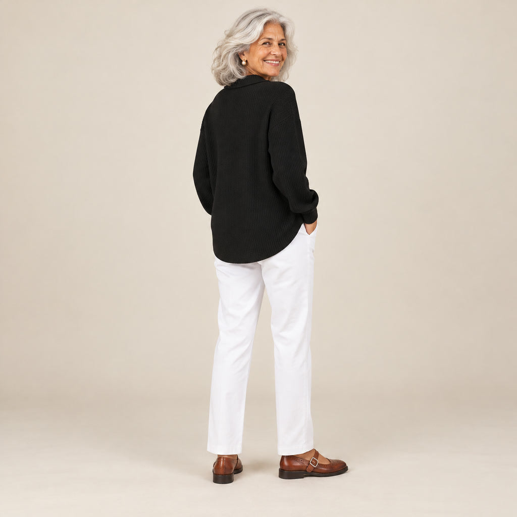 Haizea | Calidez y estilo de invierno, vista de espaldas