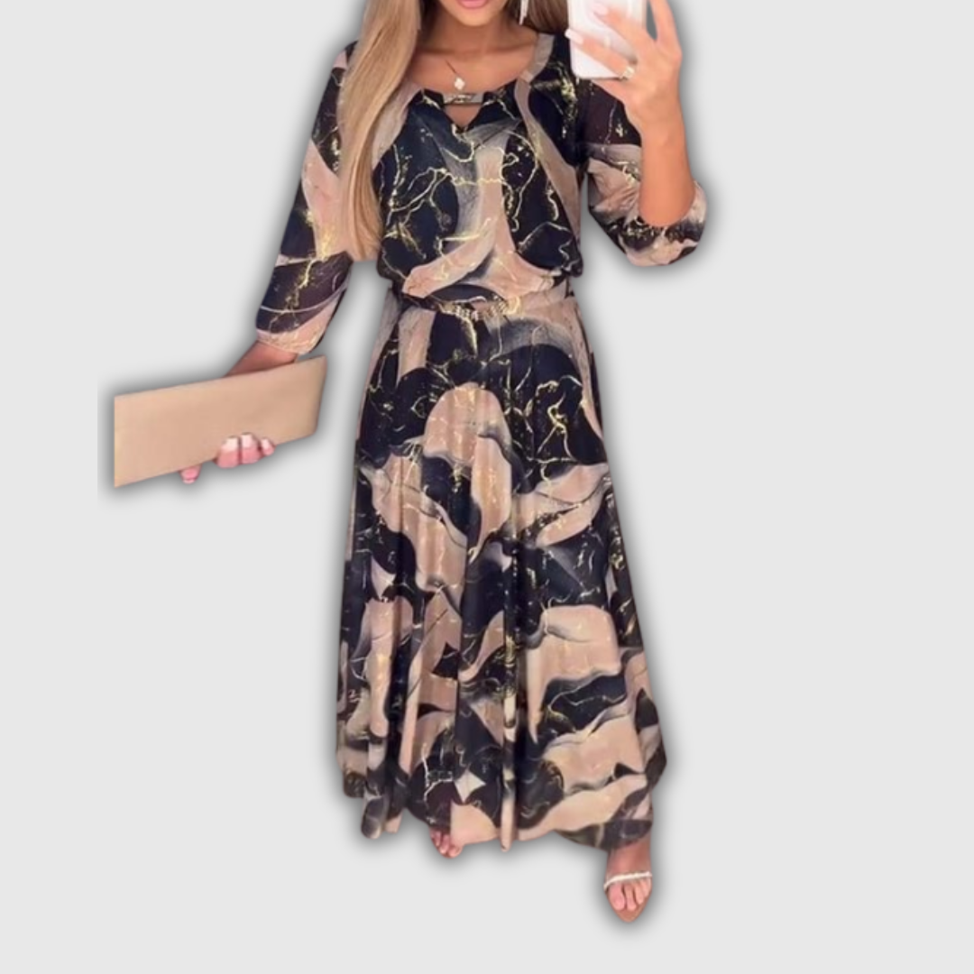 Haizea | Vestido de gasa estampado