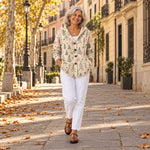 Herminia | Cárdigan de punto cómodo con capucha, en la calle