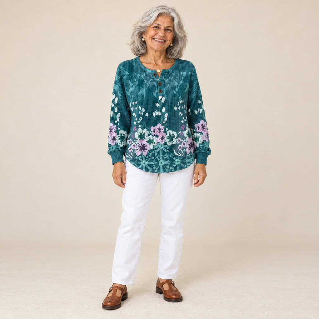 Hilda | Jersey con estampado floral, vista de frente
