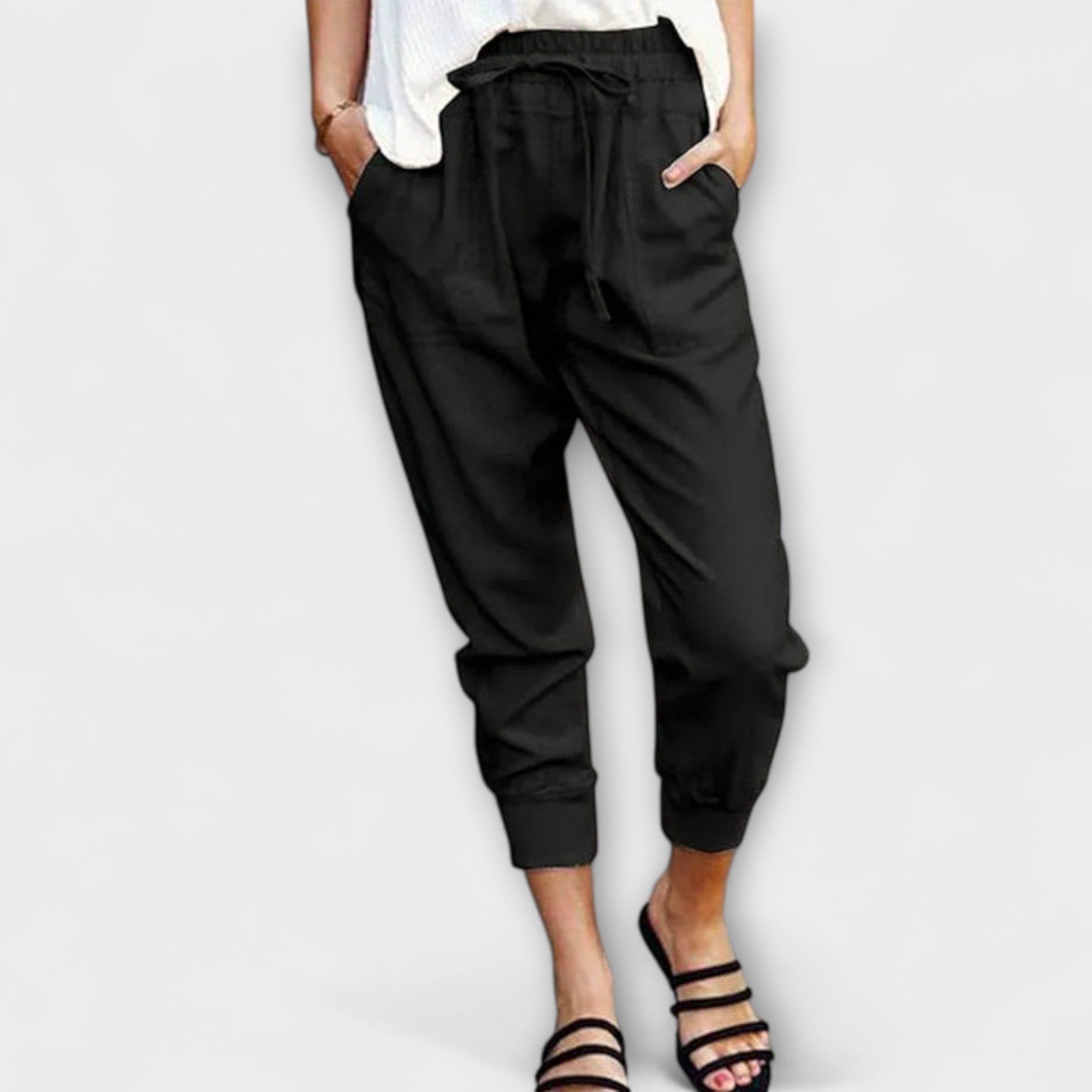 Hortensia | Pantalón de lino mezclado con algodón