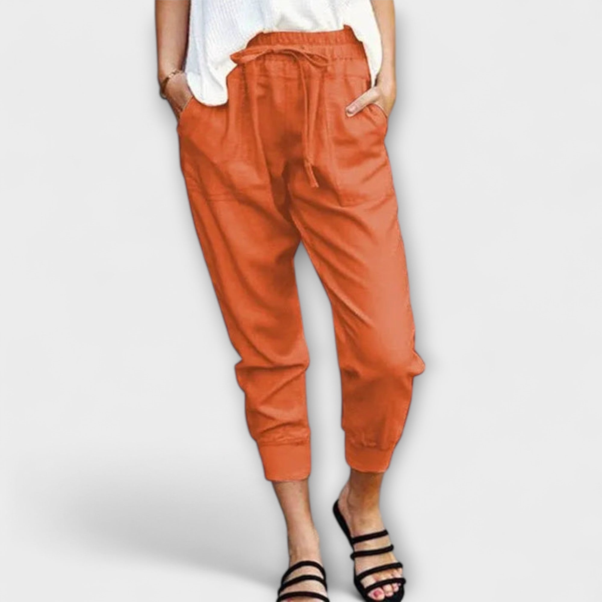 Hortensia | Pantalón de lino mezclado con algodón