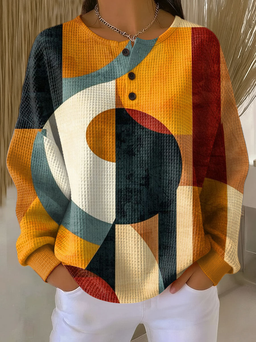 Idaira | Jersey de punto gofrado con estampado geométrico