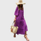 Ignacia Belén | Vestido largo informal con volantes y mangas kimono