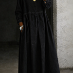Inmaculada | Vestido de denim con cuello bebé