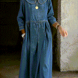 Inmaculada | Vestido de denim con cuello bebé