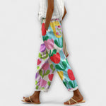 Irati | Pantalón informal estampado con botones