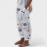 Irati | Pantalón informal estampado con botones