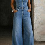 Irene | Peto de denim sin tirantes