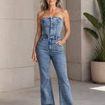 Irene | Peto de denim sin tirantes