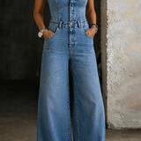 Irene | Peto de denim sin tirantes