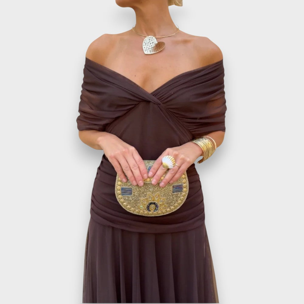 Itziar Dolores | Vestido elegante con cuello en V