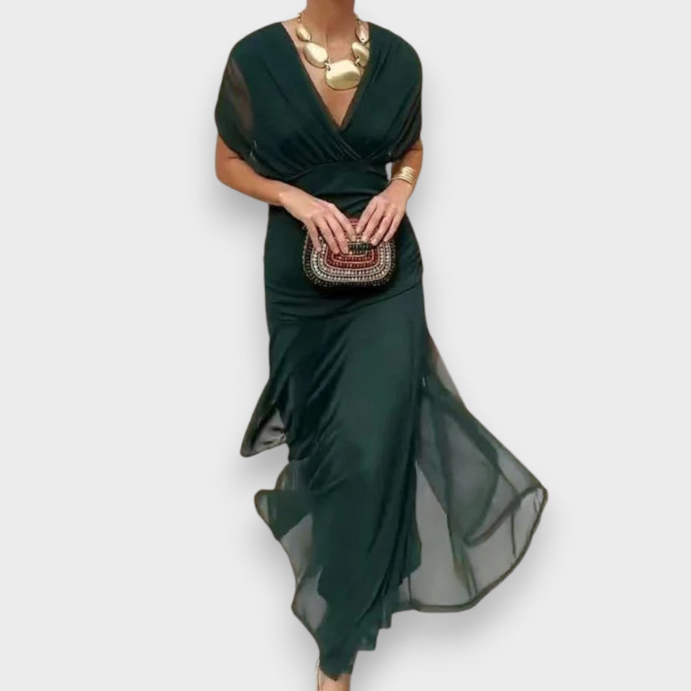 Itziar Dolores | Vestido elegante con cuello en V