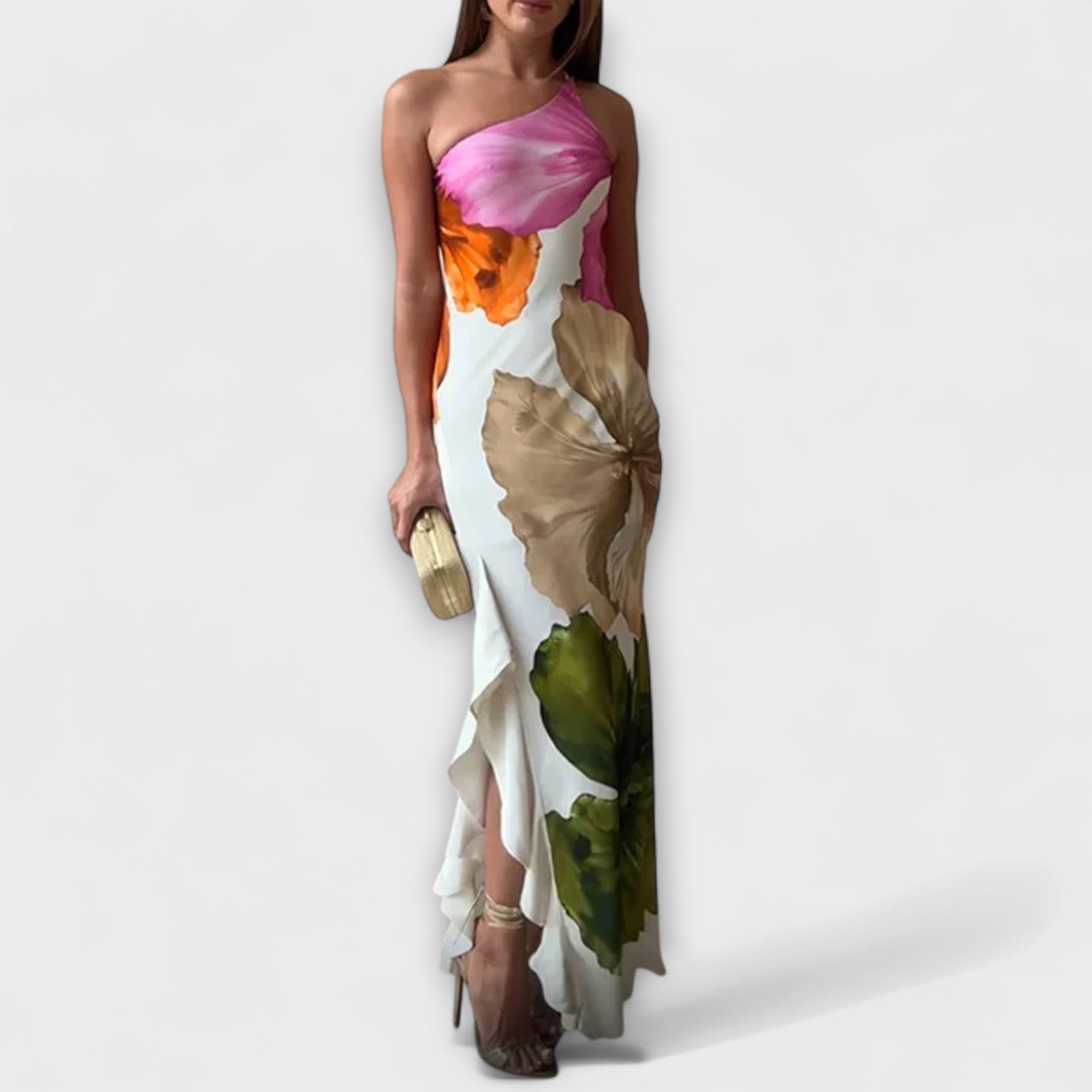Ivana | Vestido largo elegante de patchwork