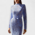 Jara | Vestido midi elegante de encaje de flores