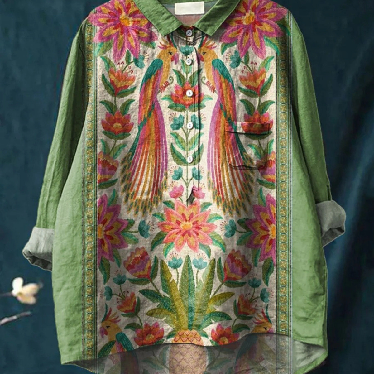 Jesusa | Blusa de mujer vintage con estampado floral