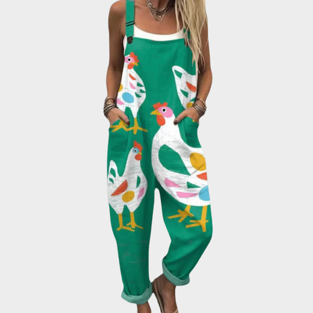 Jesusa | Peto verde con gallinas