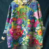 Josefina | Blusa de mujer con estampado floral vintage | Modelo rosa informal