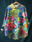 Josefina | Blusa de mujer con estampado floral vintage | Modelo rosa informal