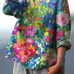 Josefina | Blusa de mujer con estampado floral vintage | Modelo rosa informal