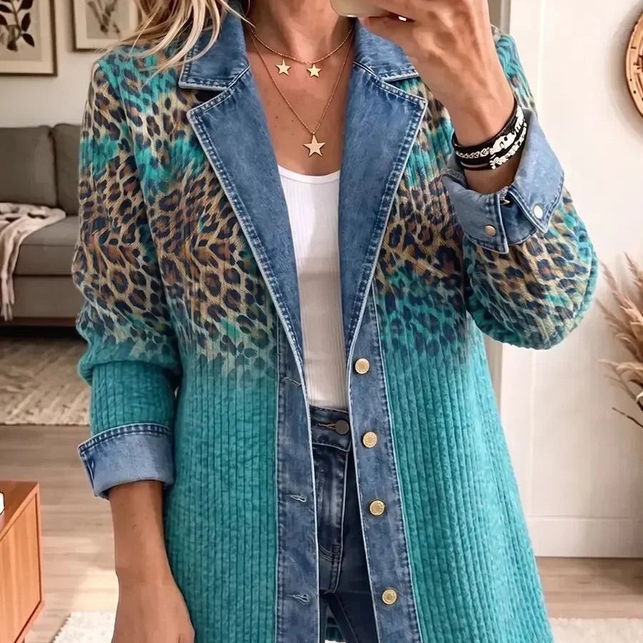Josefina | Chaqueta vaquera con estampado de leopardo