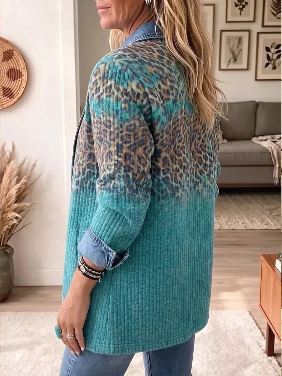 Josefina | Chaqueta vaquera con estampado de leopardo